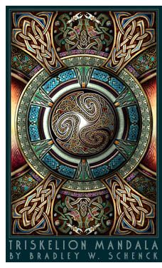 Triskelion Mandala Poster