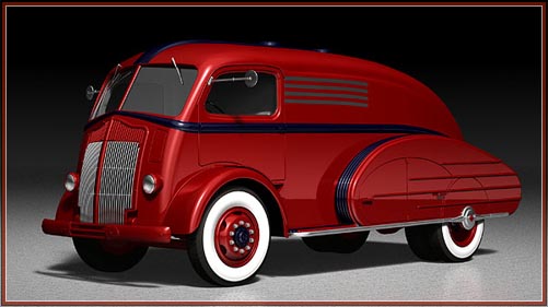 vintage truck model 3D modeler Niko Moritz has a portfolio site that's 