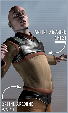 Refining character skinning with splines