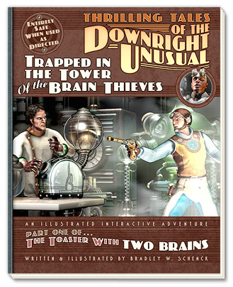 The Art on the Book of the Web Site of Thrilling Tales of the Downright Unusual