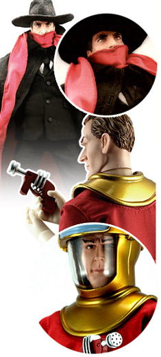 Go Hero's The Shadow and Dan Dare action figures