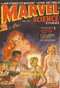 Marvel Science Stories pulp magazine cover
