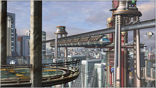 Retropolis - city scene in progress