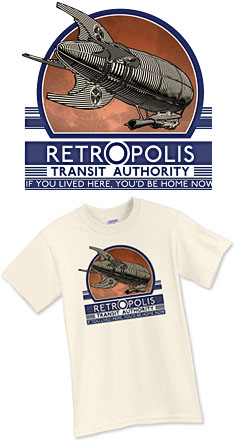 Retro Futuristic Airship Tees