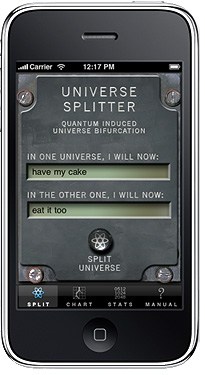 Universe Splitter App for your iPhone