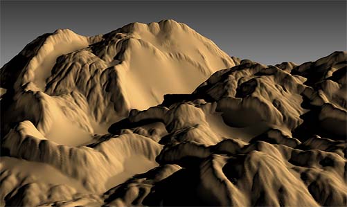 Displacement mapped terrain from Height Map