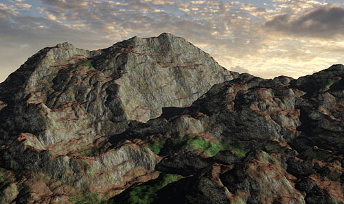 Displacement Mapped terrain from World Machine and 3DS Max