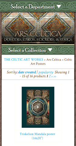 Narrow display of The celtic Art Works