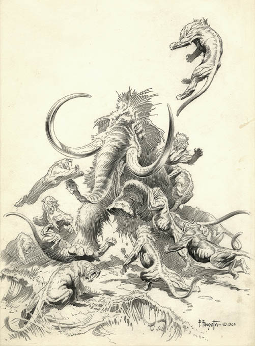 Frank Frazetta drawing from auction catalog