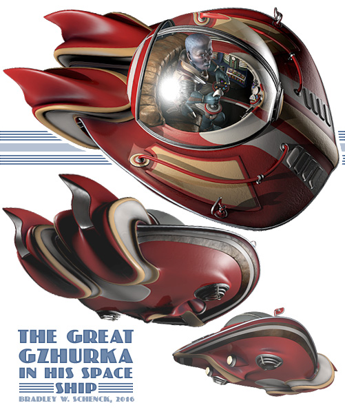 The Great Gzhurka in his space ship