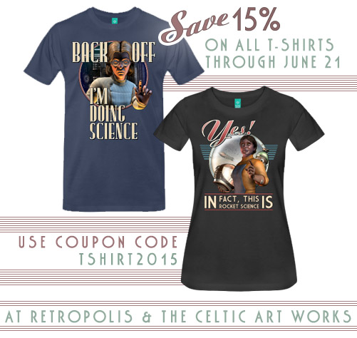 T-Shirt sale at Retropolis & the Celtic Art Works