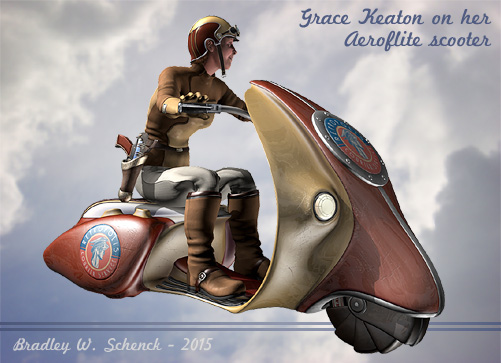 Grace Keaton's Flying Scooter