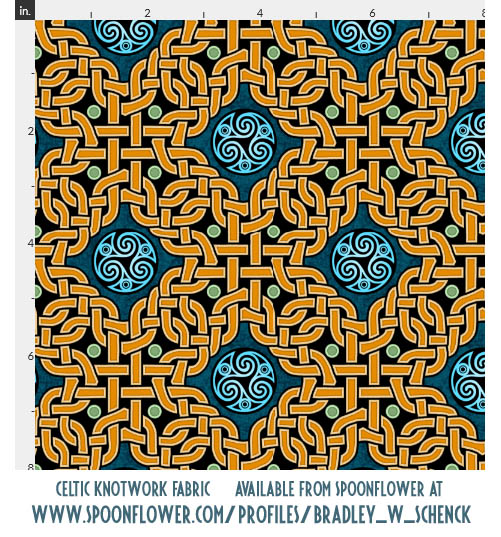 Celtic knotwork fabric