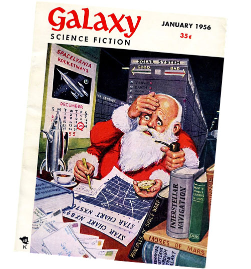 Ed Emshwiller Christmas cover for Galaxy Science Fiction - Jan. 1956