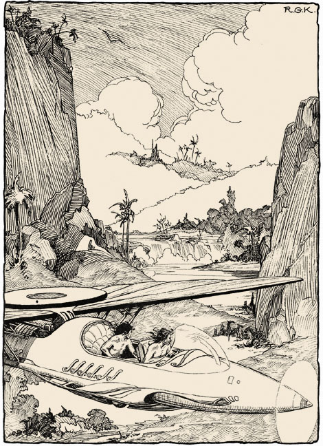 Roy G. Krenkel's illustrations for tales of three planets