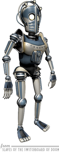 Retro Robot character from 'Slaves of the Switchboard of Doom'