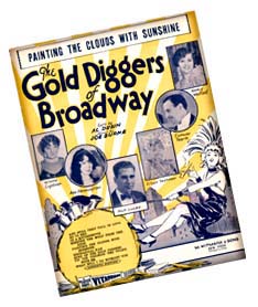 Sheet music cover for Painting the Clouds With Sunshine, from Gold Diggers of Broadway