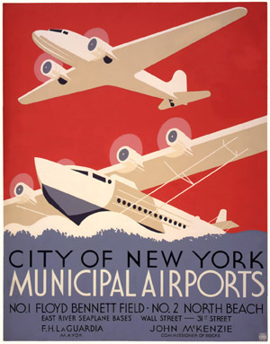 New York Municipal Airports WPA Poster